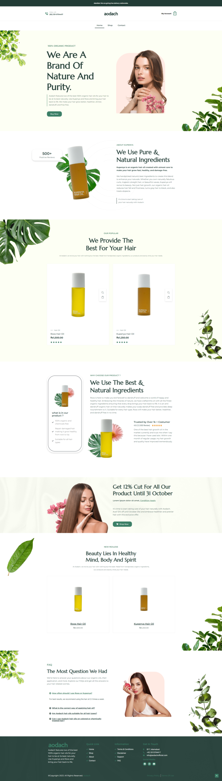 Ecommerce full website screenshot