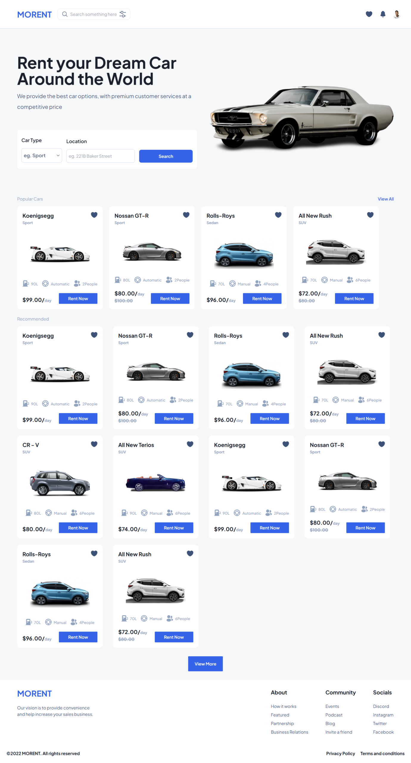 Service brand full website screenshot