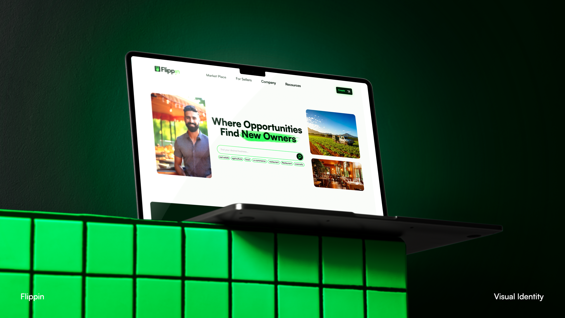 Flippin website design